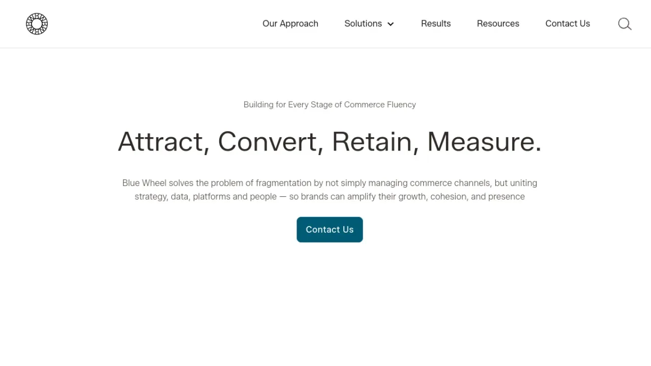 Blue Wheel homepage screenshot, October 2026