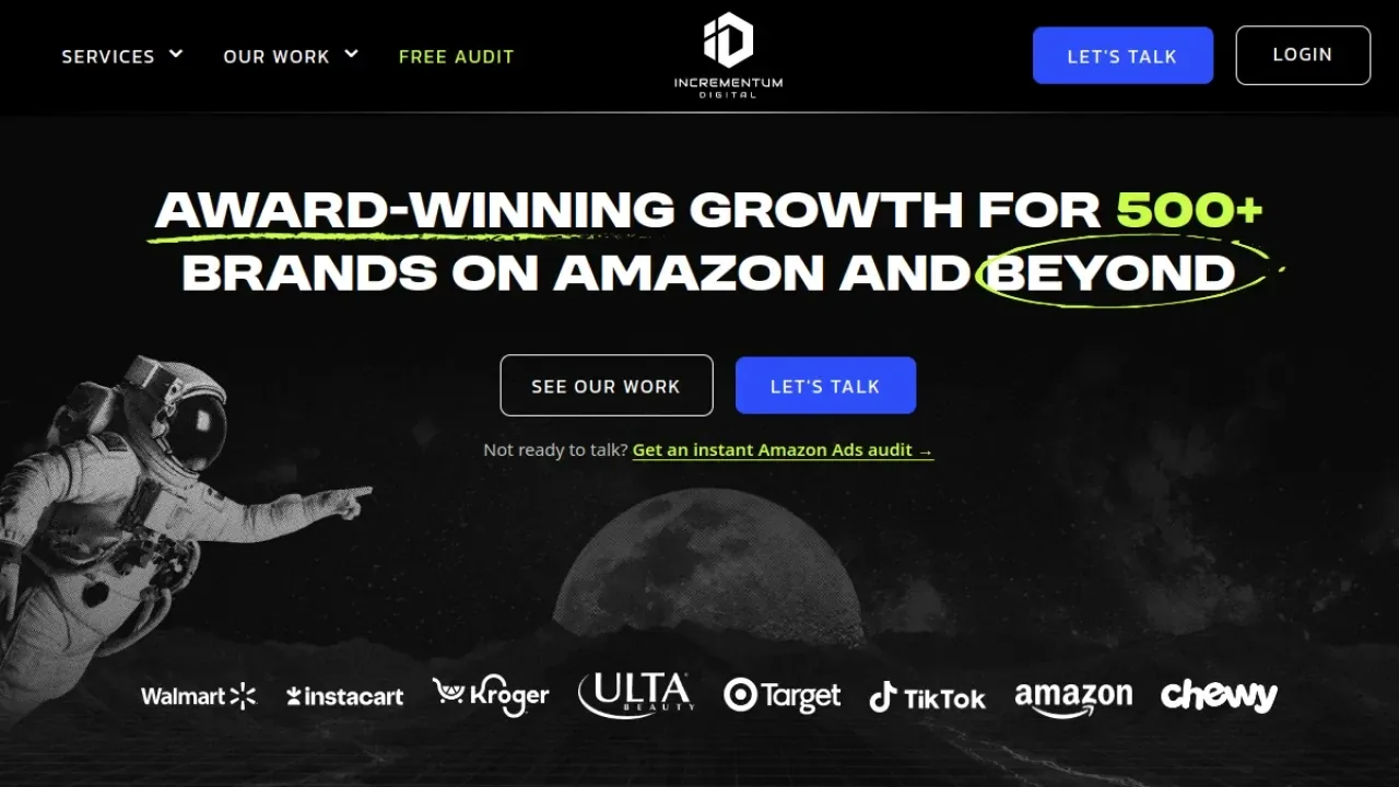 Incrementum Digital homepage screenshot, October 2026