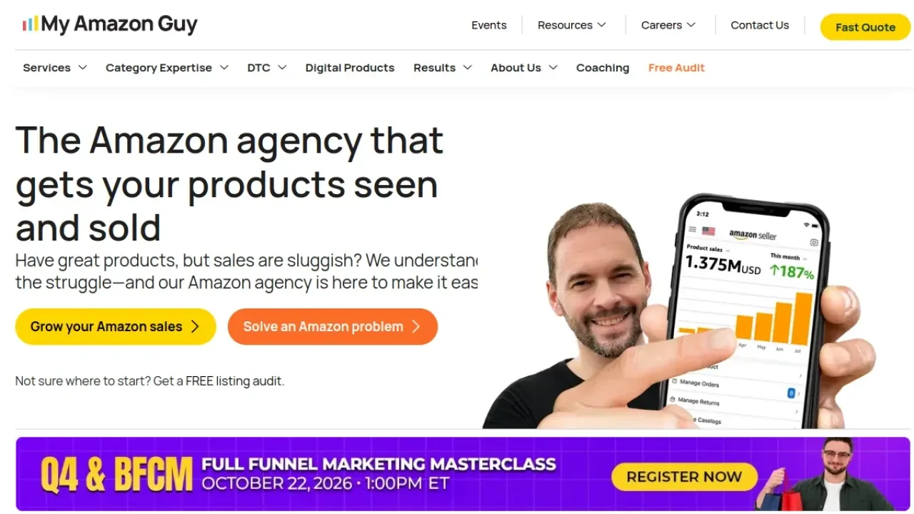 My Amazon Guy homepage screenshot, October 2026