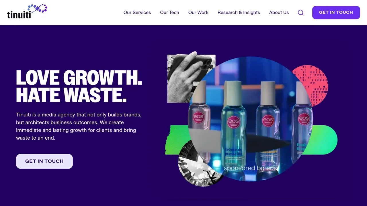 Tinuiti homepage screenshot, October 2026