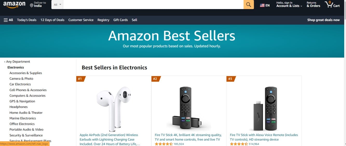 Best Seller Lists Amazon