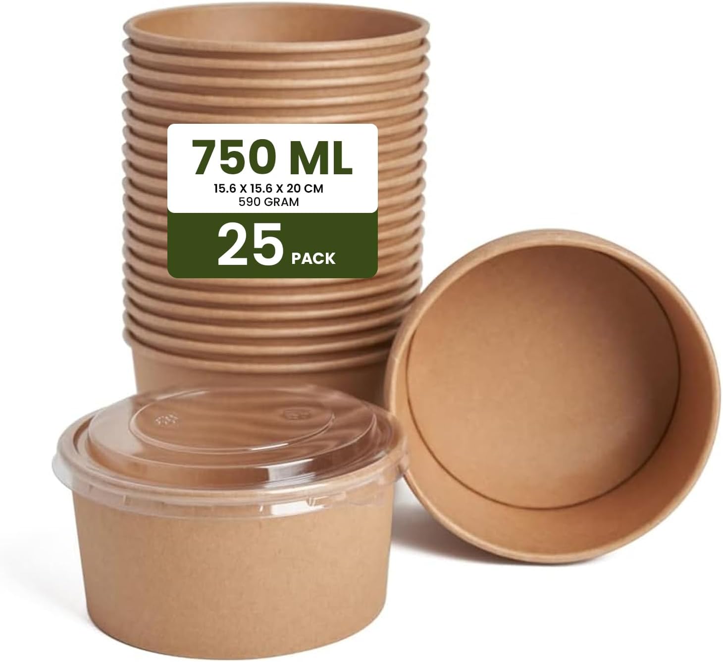 750 Ml, Pack Of 25] Disposable Bowls